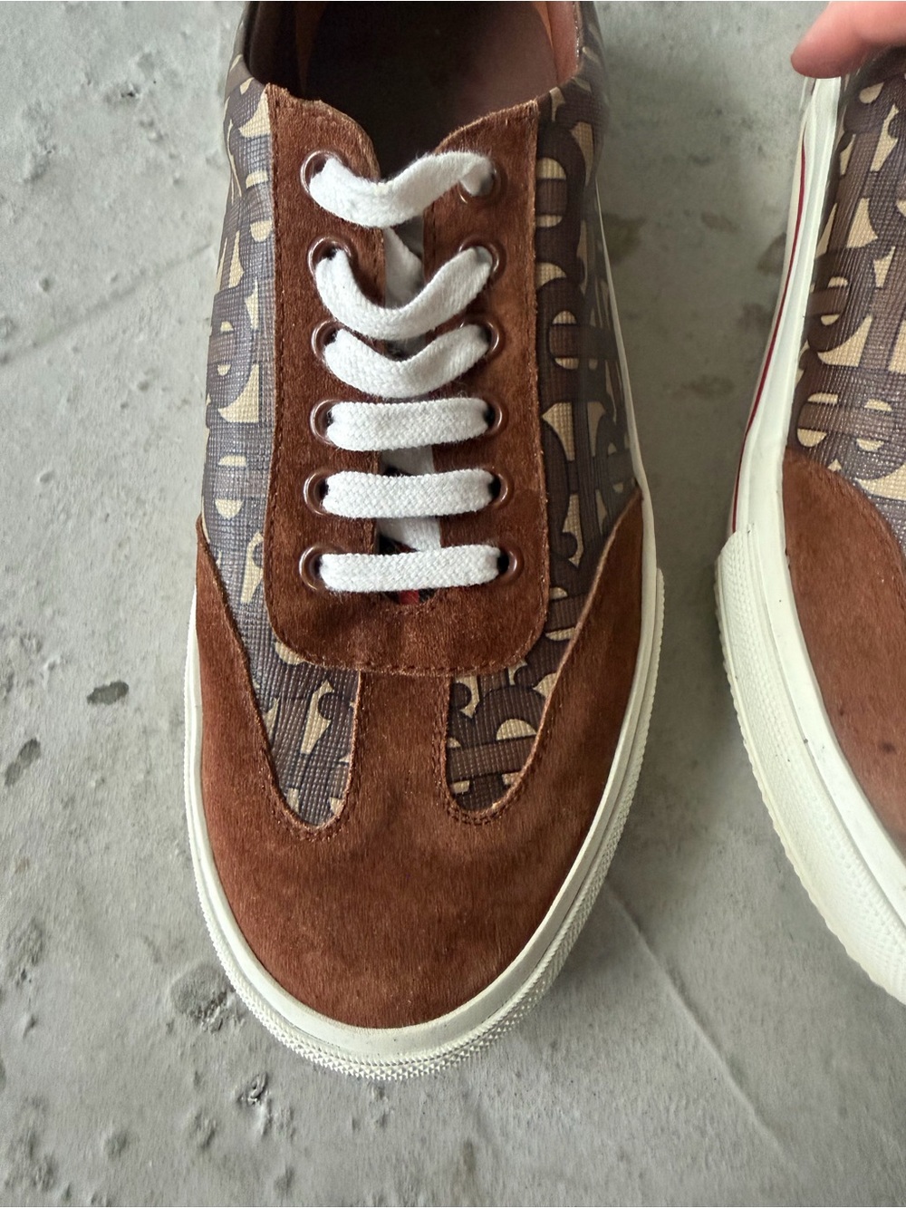 Burberry Brown TB Monogram Low-Top Sneaker size 40 or 7 US - Picture 8 of 8